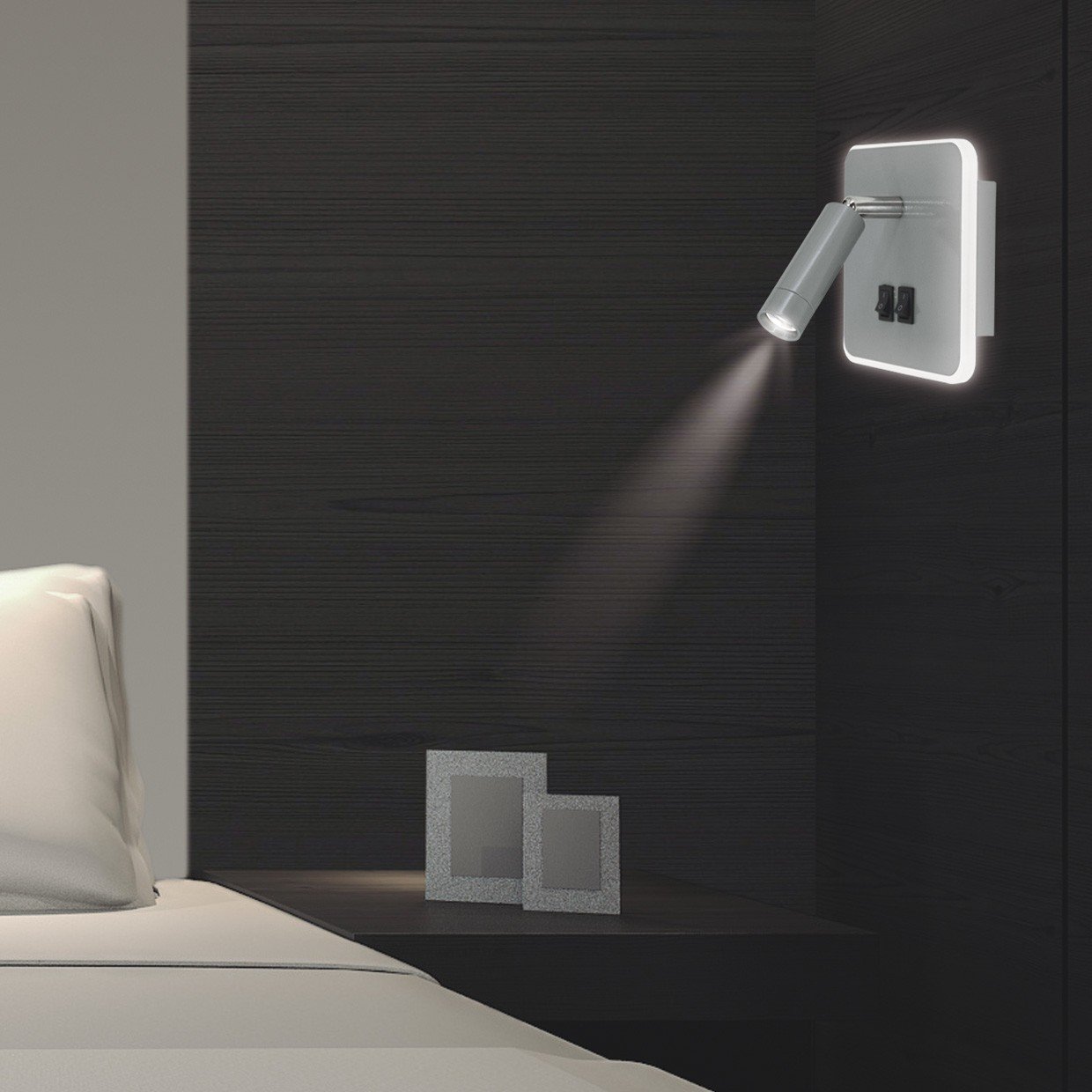 APLIQUE LED MORAGUES PLATA LED 3+10W 285+950LM 4000K - Imagen 2