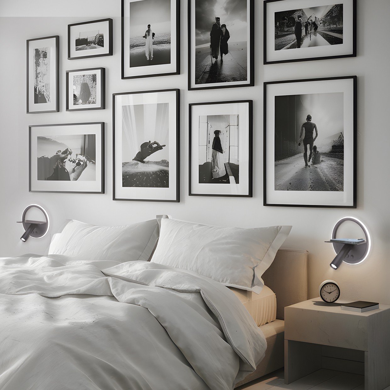 APLIQUE LED PALMER NEGRO LED 8W 470LM 3000K - Imagen 2