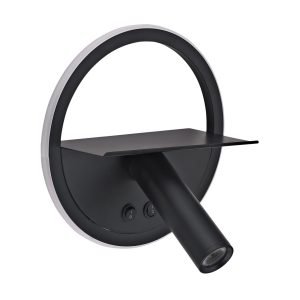 APLIQUE LED PALMER NEGRO LED 8W 470LM 3000K