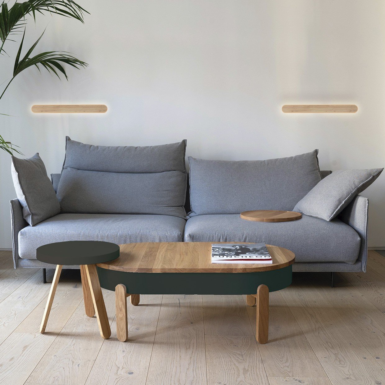 APLIQUE LED RINO NEGRO-MADERA LED 15W 3000K - Imagen 2