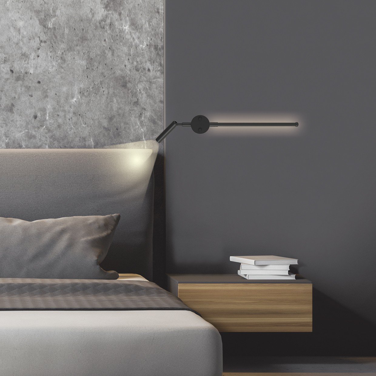 APLIQUE LED ZAC NEGRO LED 8W 3000K - Imagen 3