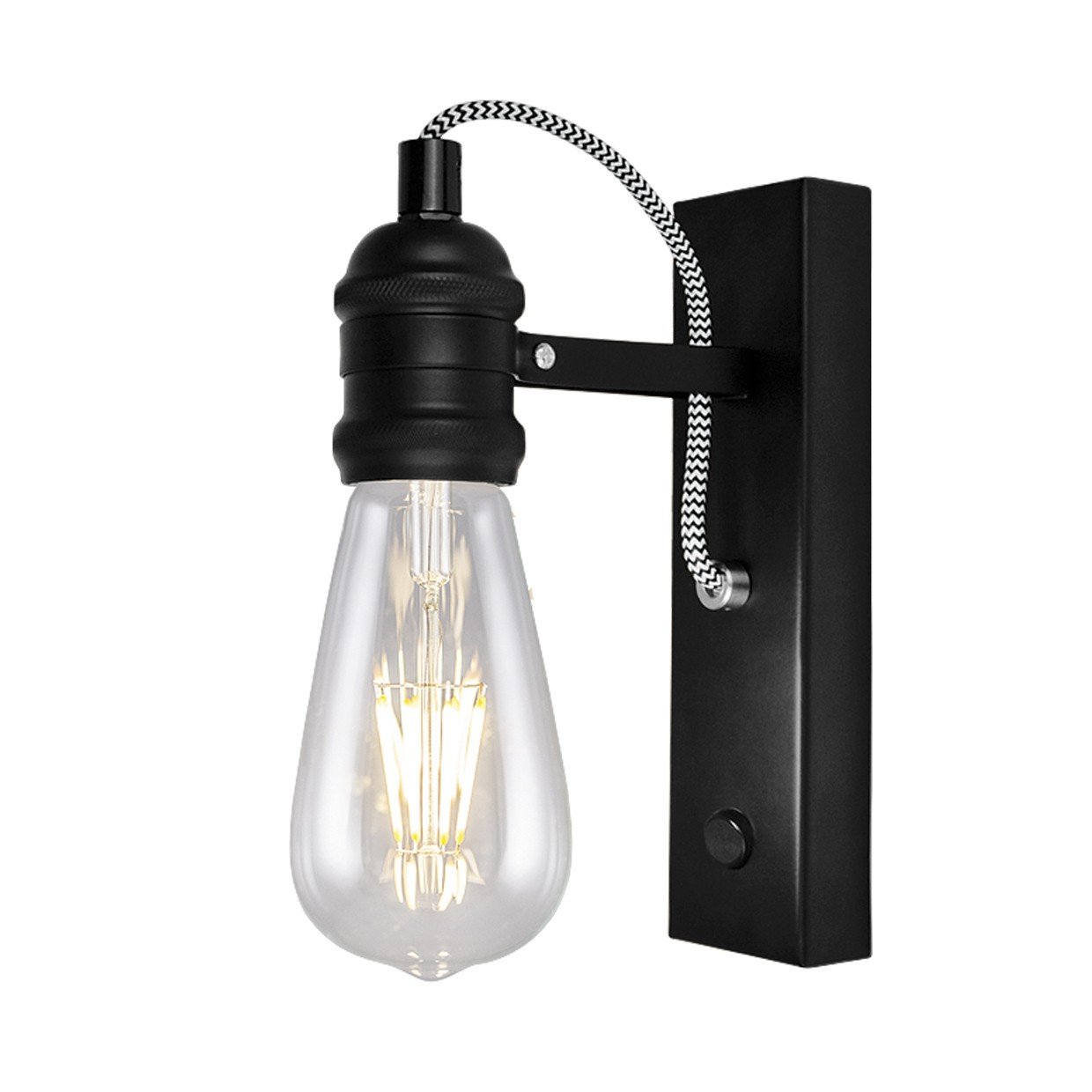 APLIQUE LUGANO NEGRO 1 X 60W E-27 - Imagen 4