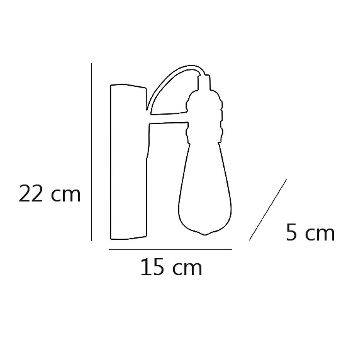 APLIQUE LUGANO NEGRO 1 X 60W E-27 - Imagen 6