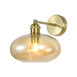 APLIQUE MOSSI LATÓN - AMBAR 1 X 40W E-14