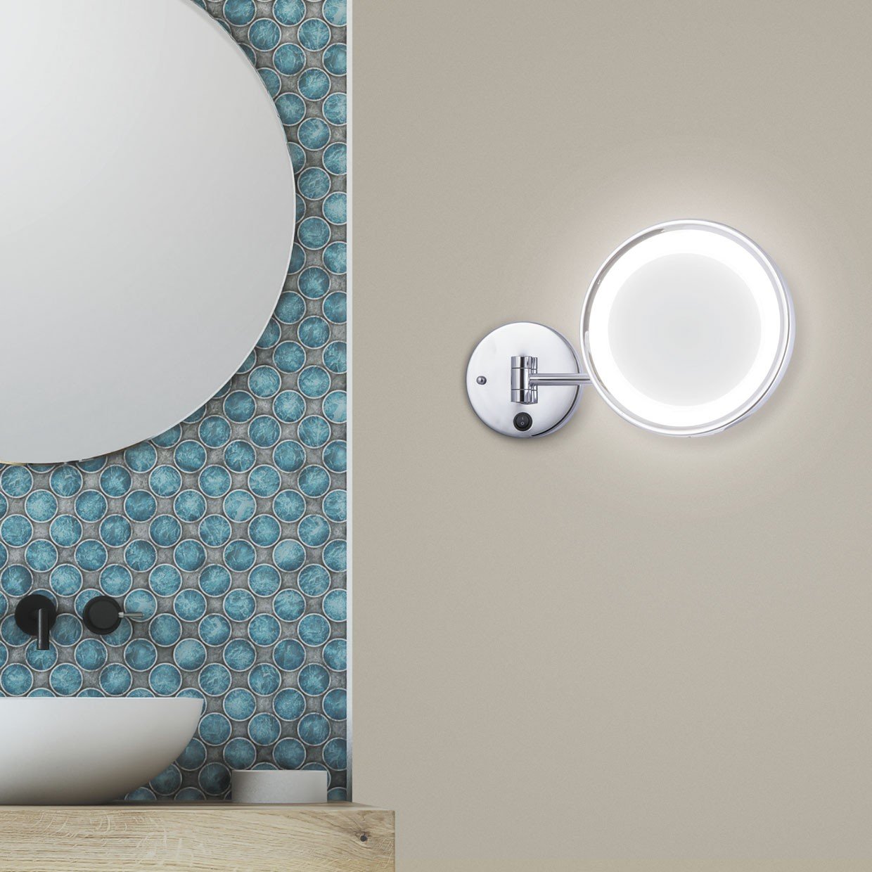 APLIQUE REFLEX CROMO LED 8W 760LM 4000K - Imagen 2