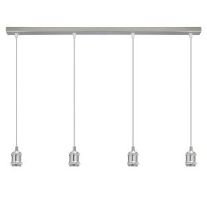 BARRA 4L ELKAN NIQUEL SATIN. 4 X 60W E-27