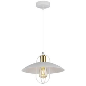 COLGANTE 1L TELMO BLANCO-ORO 1 X 60W E-27