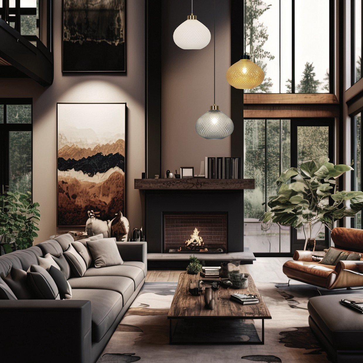 COLGANTE 28 FLORE OPAL MATE - Imagen 2