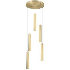 COLGANTE 5L. ANTIA LATÓN 5 X 40W GU-10