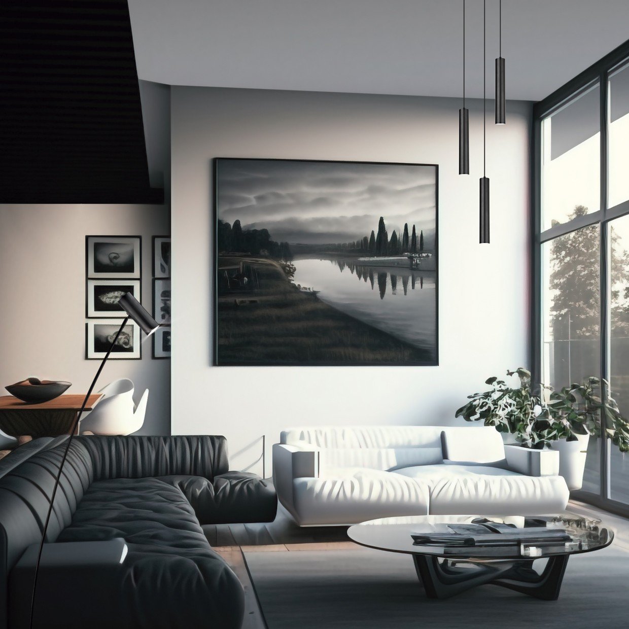 COLGANTE ANTIA NEGRO 1 X 50W GU-10 - Imagen 2