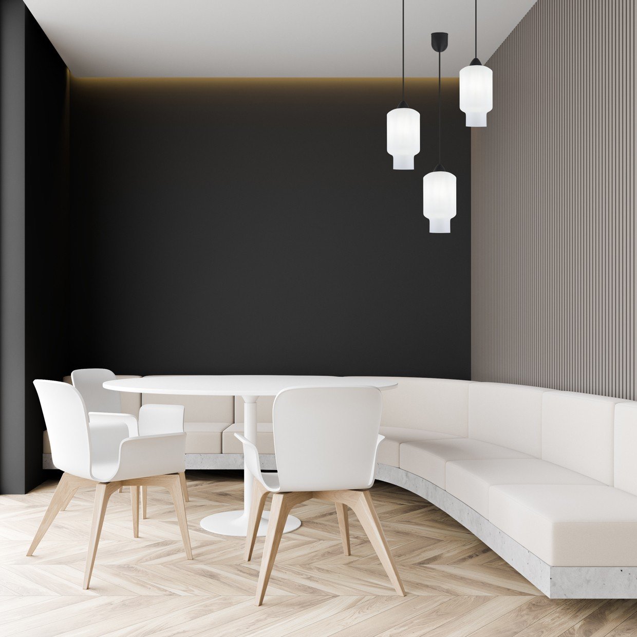 COLGANTE BABEL NEGRO OPAL BLCO 1 X 60W E-27 - Imagen 2