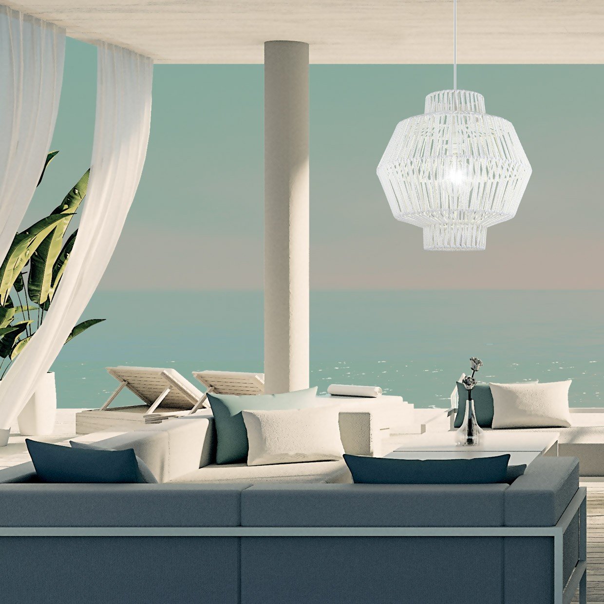 COLGANTE BALBEC BLANCO 1 X 60W E-27 - Imagen 3