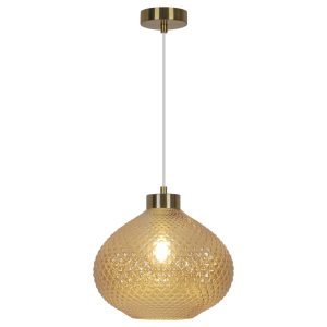 COLGANTE FLORE LATÓN - AMBAR