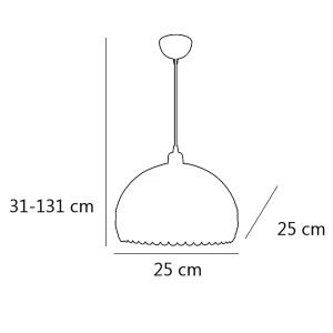 COLGANTE GEMA CROMO 1 X 60W E-27