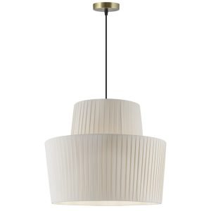 COLGANTE LANDER LATÓN  1 X 60W E-27 - DOBLE PANTALLA