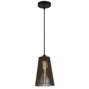 COLGANTE MON MADERA OSCURA 1 X 60W E-27