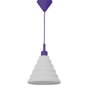 COLGANTE PIRAMIDE BL-MORADO 1 X E-27