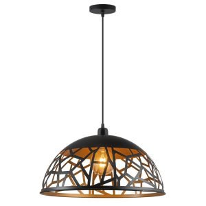 COLGANTE SITO NEGRO/ORO 1 X 60W E-27