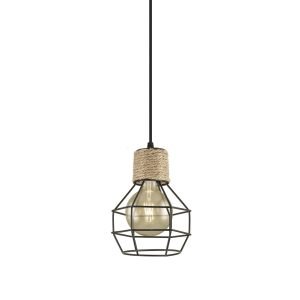 COLGANTE TRENA NEGRO 1 X 60W E-27