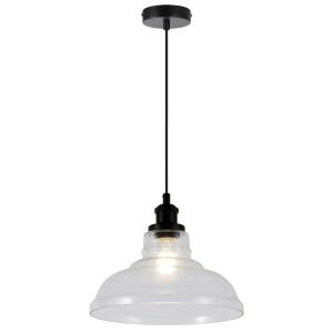 COLGANTE UMBRIA NEGRO-TRANSP. 1 X 60W E-27