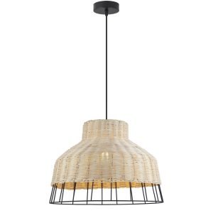 COLGANTE YADA METAL - RATÁN 1 X 60W E-27