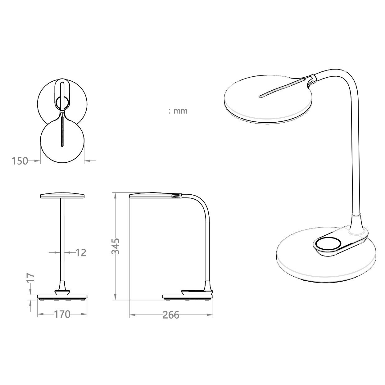 FLEXO LED EDGAR BLANCO LED 9W 530LM 3000-3800-5700K - Imagen 2