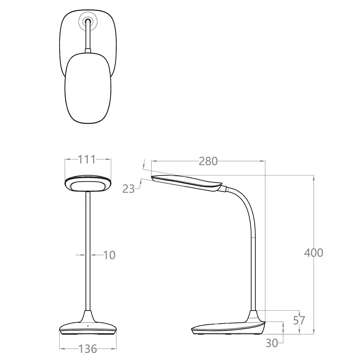 FLEXO LED NAVIA BLANCO LED 10W 480LM - Imagen 3