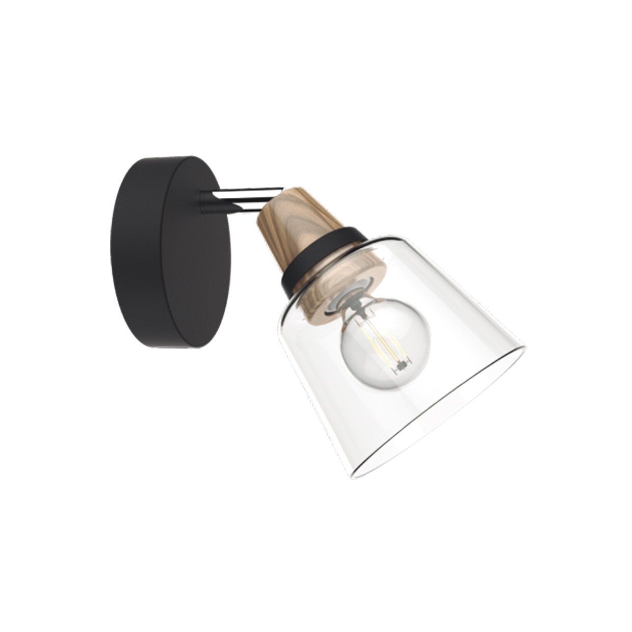 FOCO 1L INDIGO NEGRO-MADERA 1 X 40W E-14 - Imagen 3