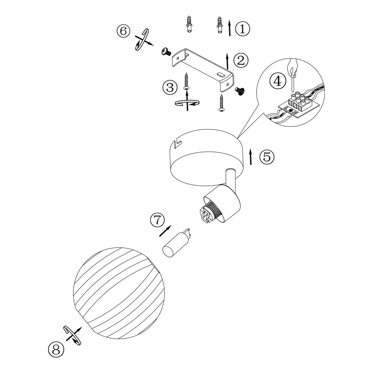 FOCO 1L ROLO CROMO 1 X 40W G-9 - Imagen 4