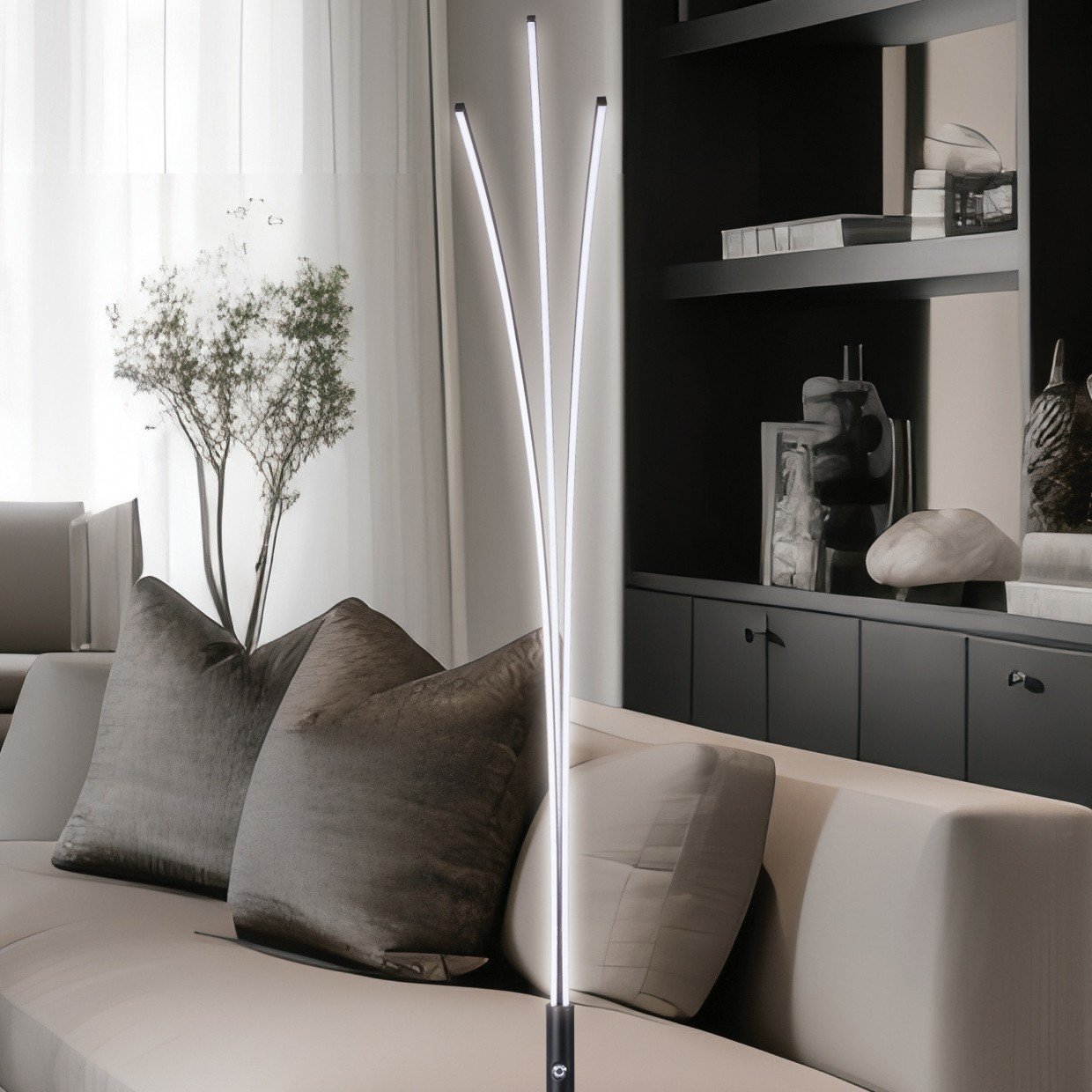 PIE DE SALON ELAZ NEGRO LED 18W 1440LM 4000K - Imagen 2