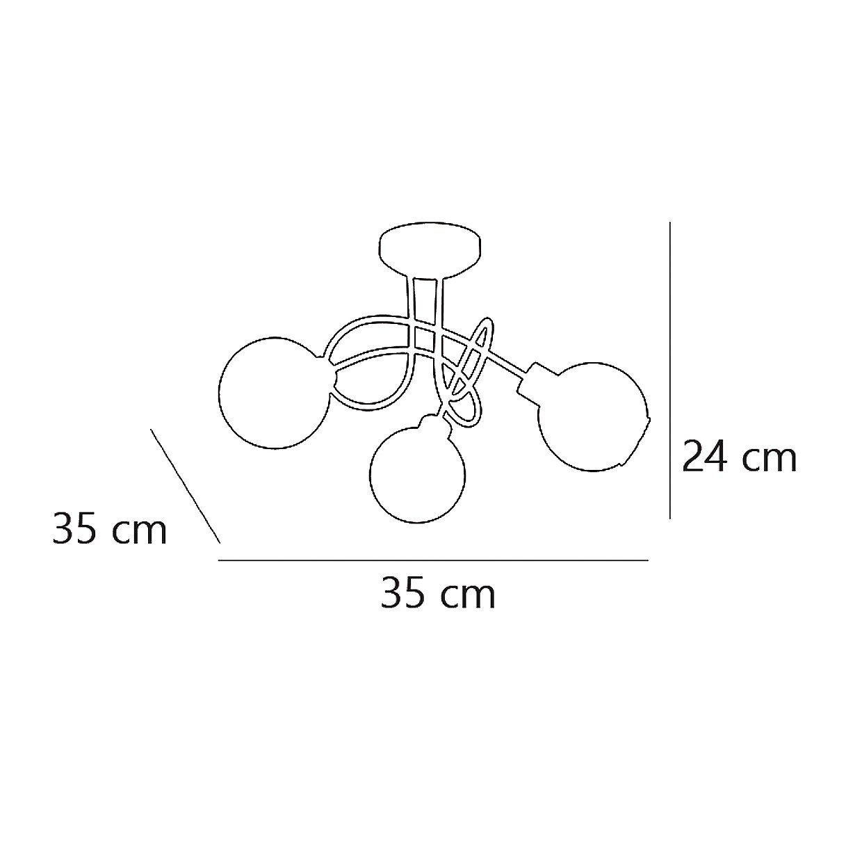 PLAFON 3L ROLO CUERO 3 X 40W G-9 - Imagen 3