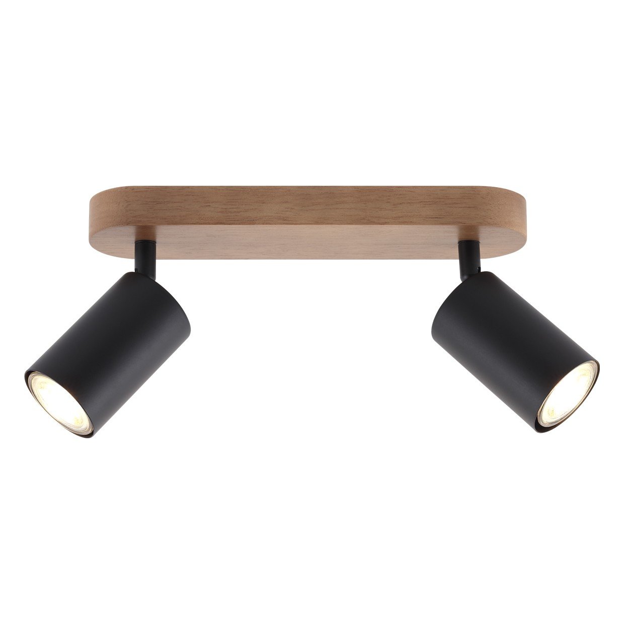 REGLETA 2L PIREO NEGRO-MADERA 2 X 50W GU-10 - Imagen 2