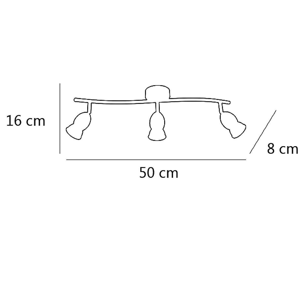 REGLETA 3L BALA NIQUEL SATINAD 3 X 40W GU-10 - Imagen 2