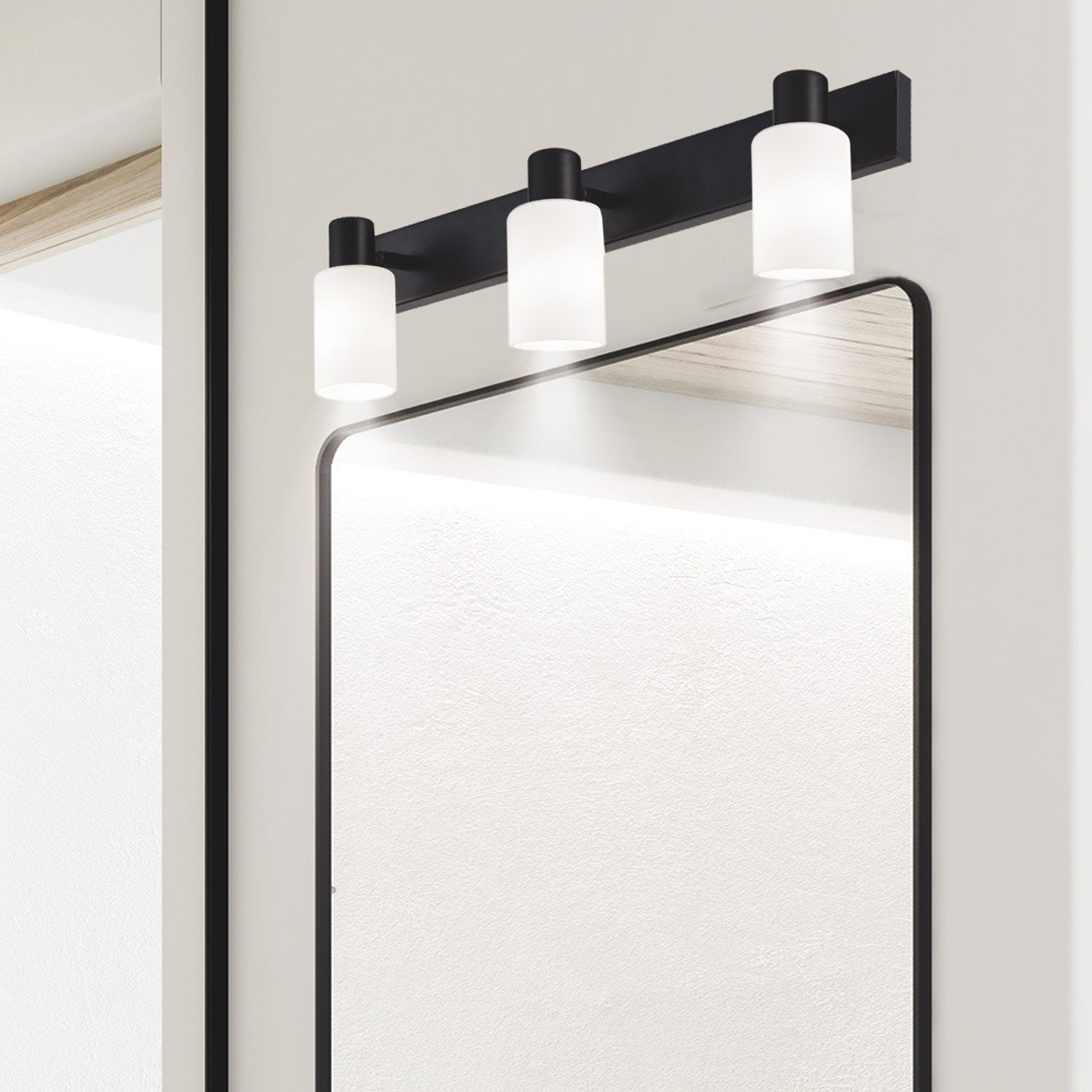 REGLETA 3L PALAIS NEGRO-TULIPA 3 X 40W E-14 - Imagen 2