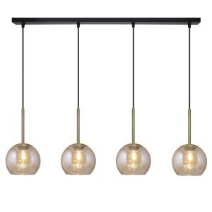 REGLETA 4L.CACELA NEGRO-AMBAR 4 X 40W E-14