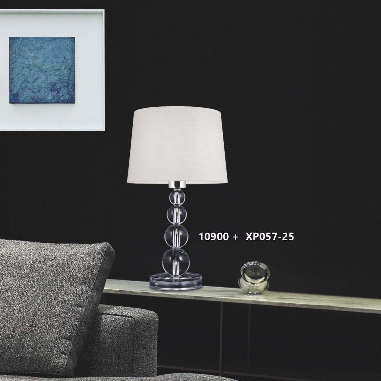 SOBREMESA 1L. VERSALLES CROMO 1 X 60W E-27 - SIN PANTALLA - Imagen 2