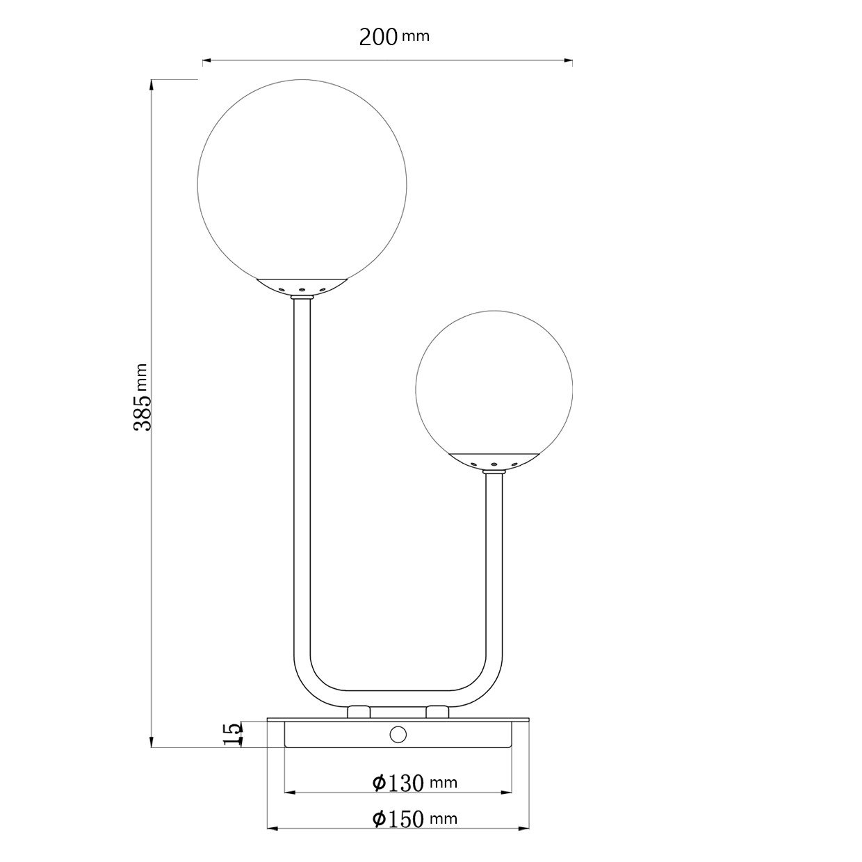 SOBREMESA 2L COSMICA LATÓN 2 X 28W G-9 - Imagen 3