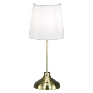 SOBREMESA BOLTON  CUERO/BLANCO 1 X 40W E-14