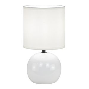 SOBREMESA CERAMICA ZIÓN BLANCO 1 X 40W E-14