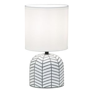 SOBREMESA DARREN BLANCO/GRIS 1 X 40W E-14