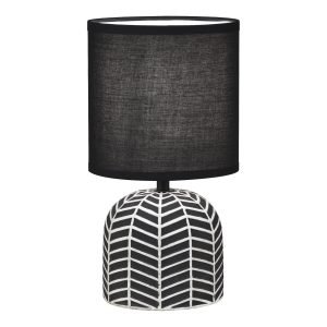 SOBREMESA DARREN NEGRO/BLANCO 1 X 40W E-14