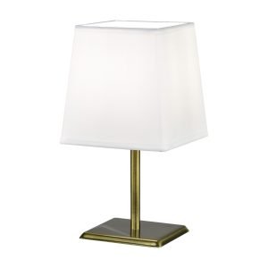 SOBREMESA FOX BLANCO/CUERO 1 X 40W E-14