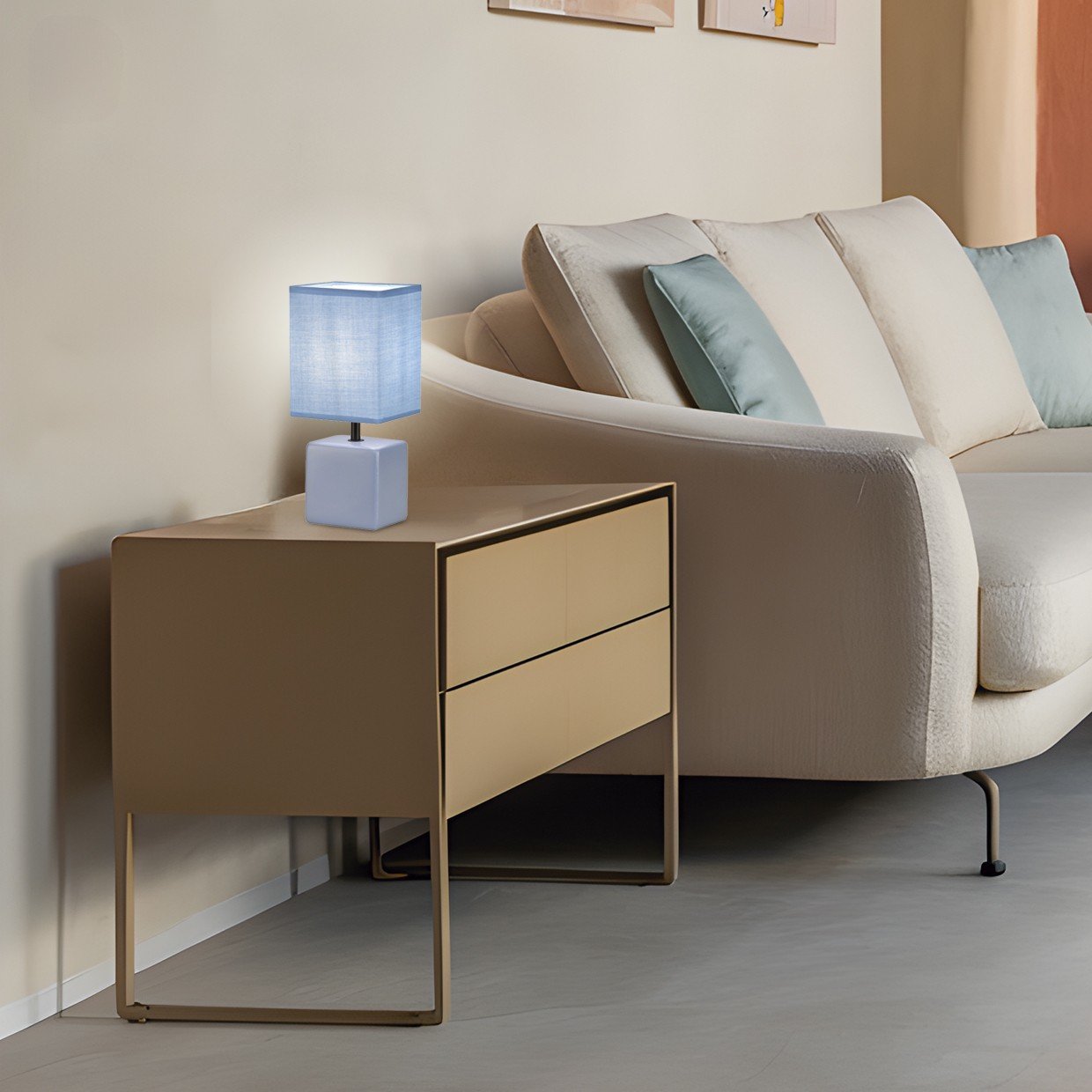 SOBREMESA GLEN AZUL 1 X 40W E-14 - Imagen 2