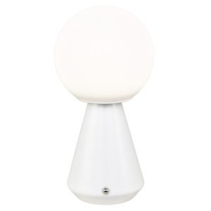 SOBREMESA LOGAL BLANCO LED - BATERIA RECAGABLE