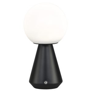 SOBREMESA LOGAL NEGRO LED - BATERIA RECAGABLE