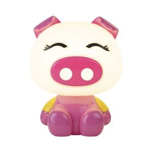 SOBREMESA MASKOTA CERDITO ROSA 1 X 40W E-14-BOMBILLA INCLUIDA