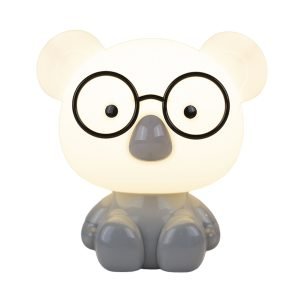 SOBREMESA MASKOTA KOALA GRIS 1 X 40W E-14-BOMBILLA INCLUIDA