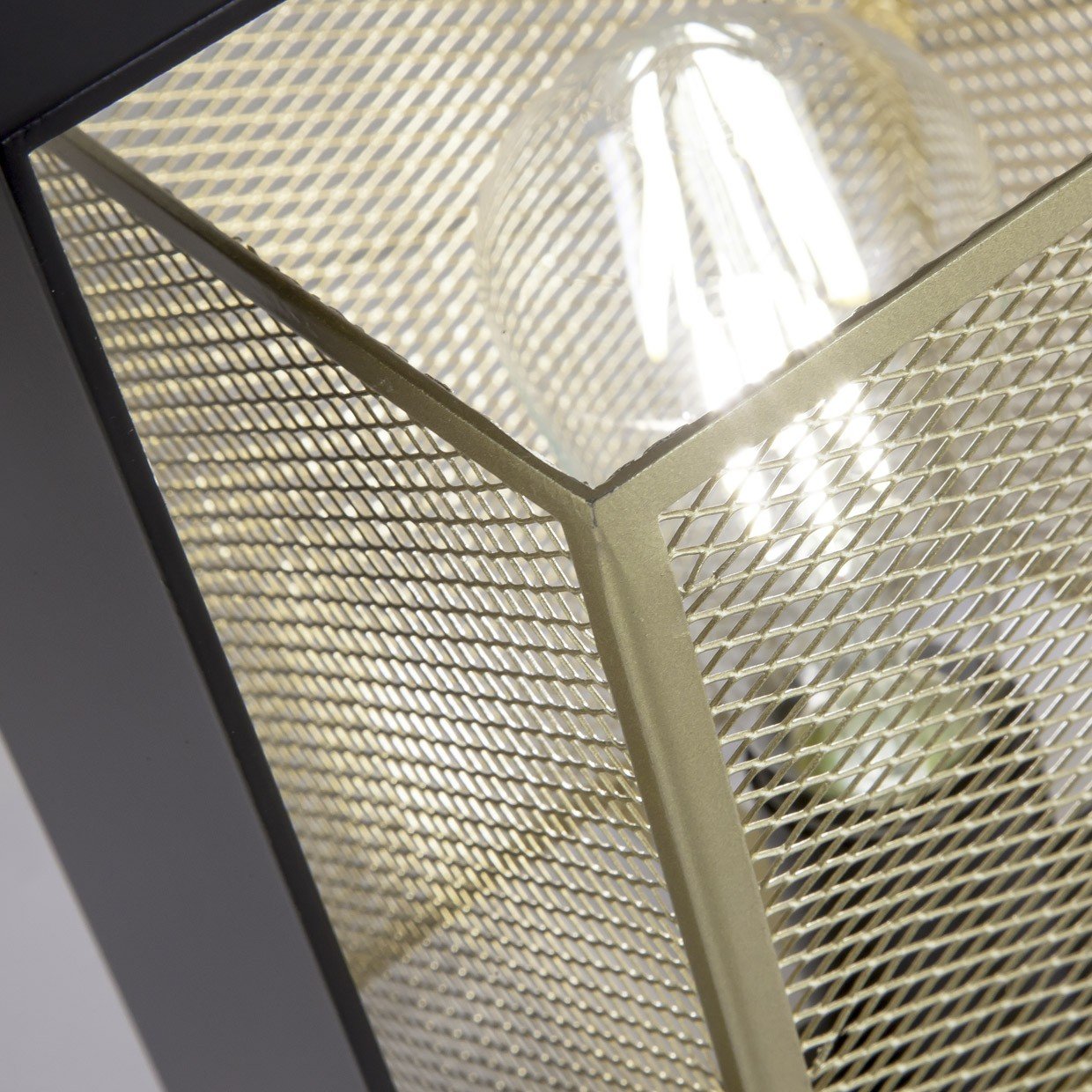 SOBREMESA NIMES NEGRO-ORO 1 X 60W E-27 - Imagen 3