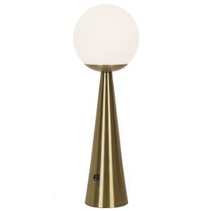 SOBREMESA PATRICK LATÓN-OPAL 1 X 25W E-27