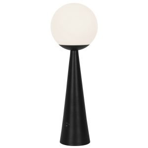 SOBREMESA PATRICK NEGRO-OPAL 1 X 25W E-27